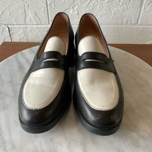Wonders Black and White Loafers